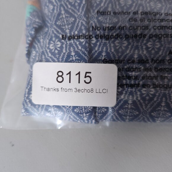 THML Blue White Geometric Print Sleeveless Dress XS Embroidered Trim Lined Boho - Picture 12 of 12